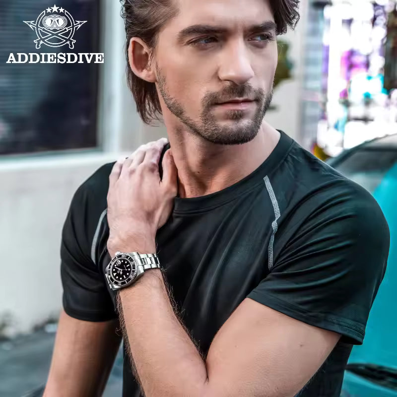 ADDIESDIVE stainless steel watch for men European and American style