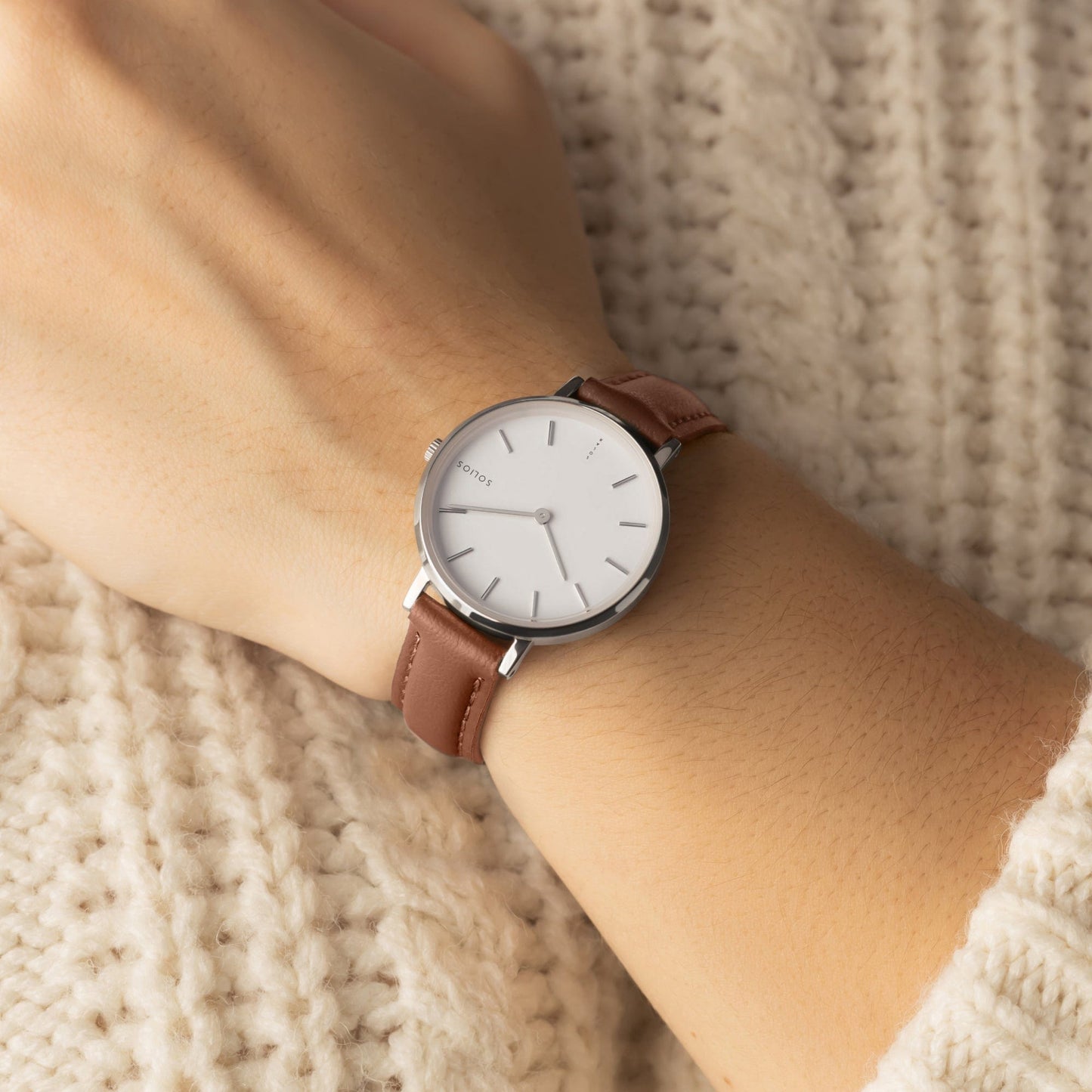 Duo Solar Classic & Mini - White Dial - Silver Case