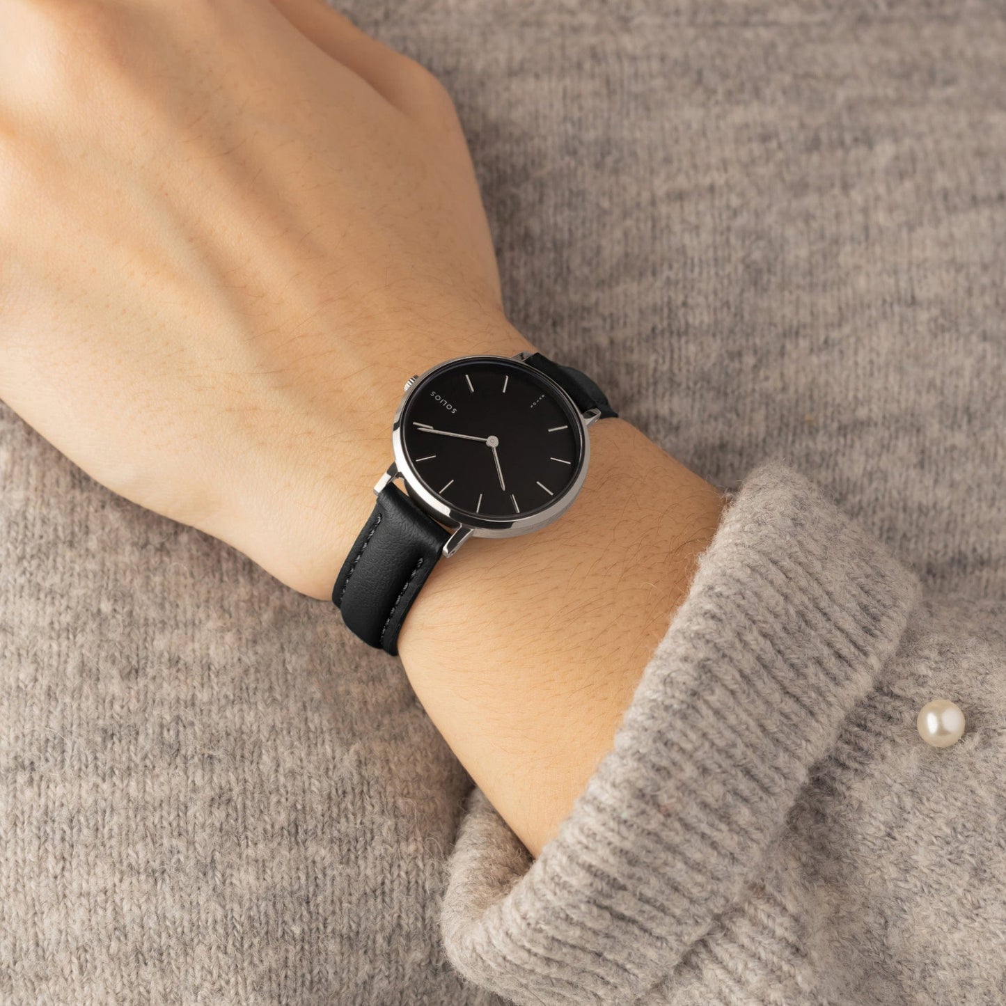 Duo Solar Classic & Mini - Black Dial - Silver Case