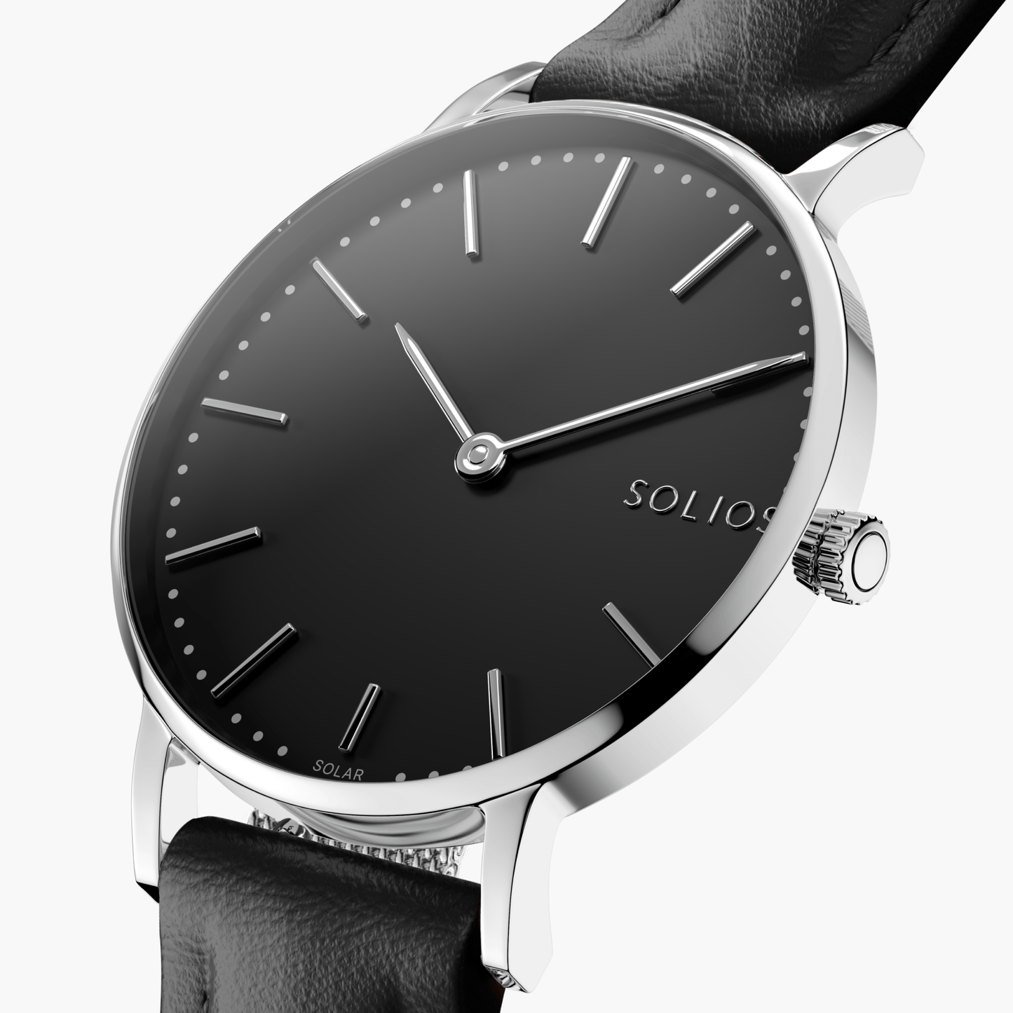Duo Solar Classic & Mini - Black Dial - Silver Case