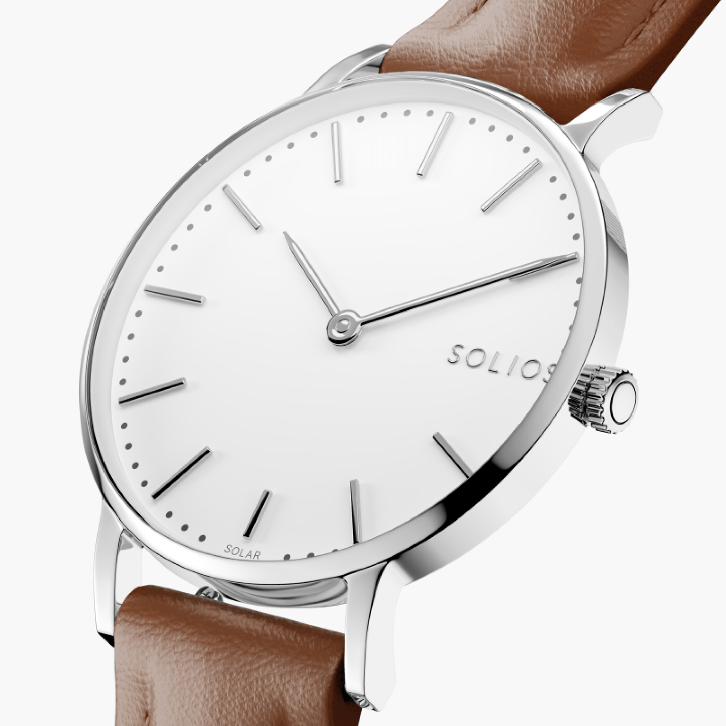 Duo Solar Classic & Mini - White Dial - Silver Case