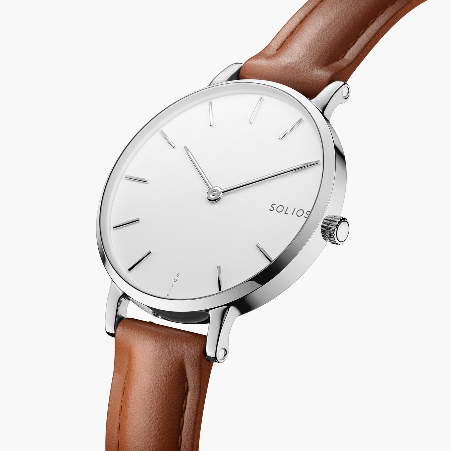 Duo Solar Classic & Mini - White Dial - Silver Case