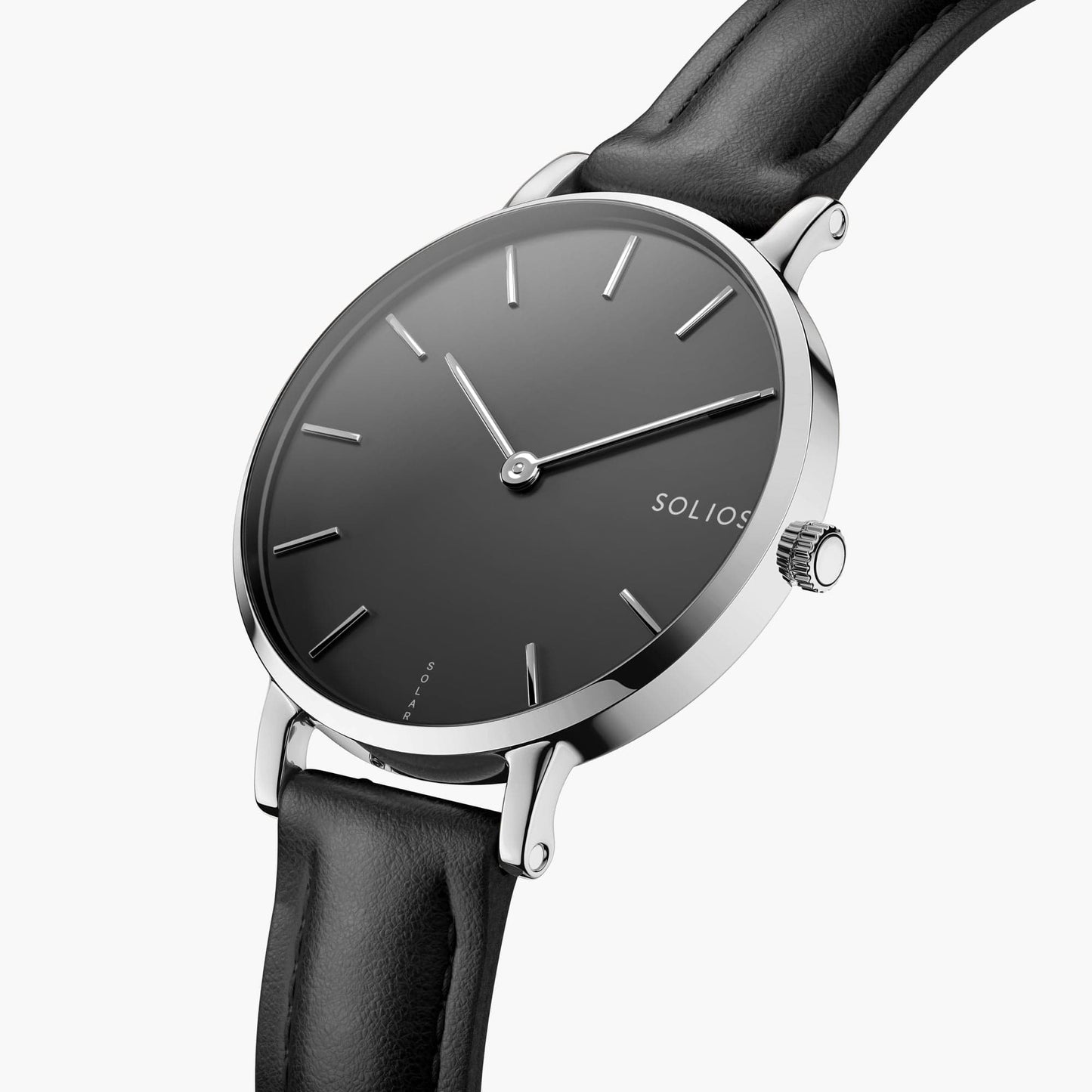 Duo Solar Classic & Mini - Black Dial - Silver Case